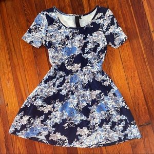 Blue Floral Mini Dress